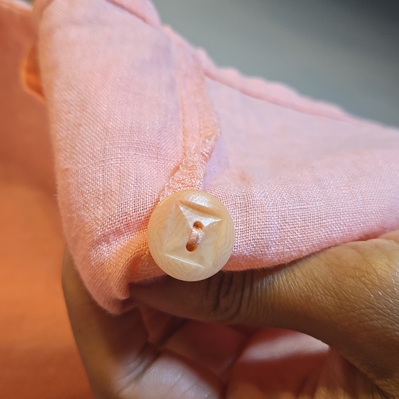 Flax By Jeanne Engelhart Linen Short Sleeved Button Down Shirt NWOT - Picture 10 of 11